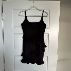 Hello Molly Black Dress with ruffled pattern